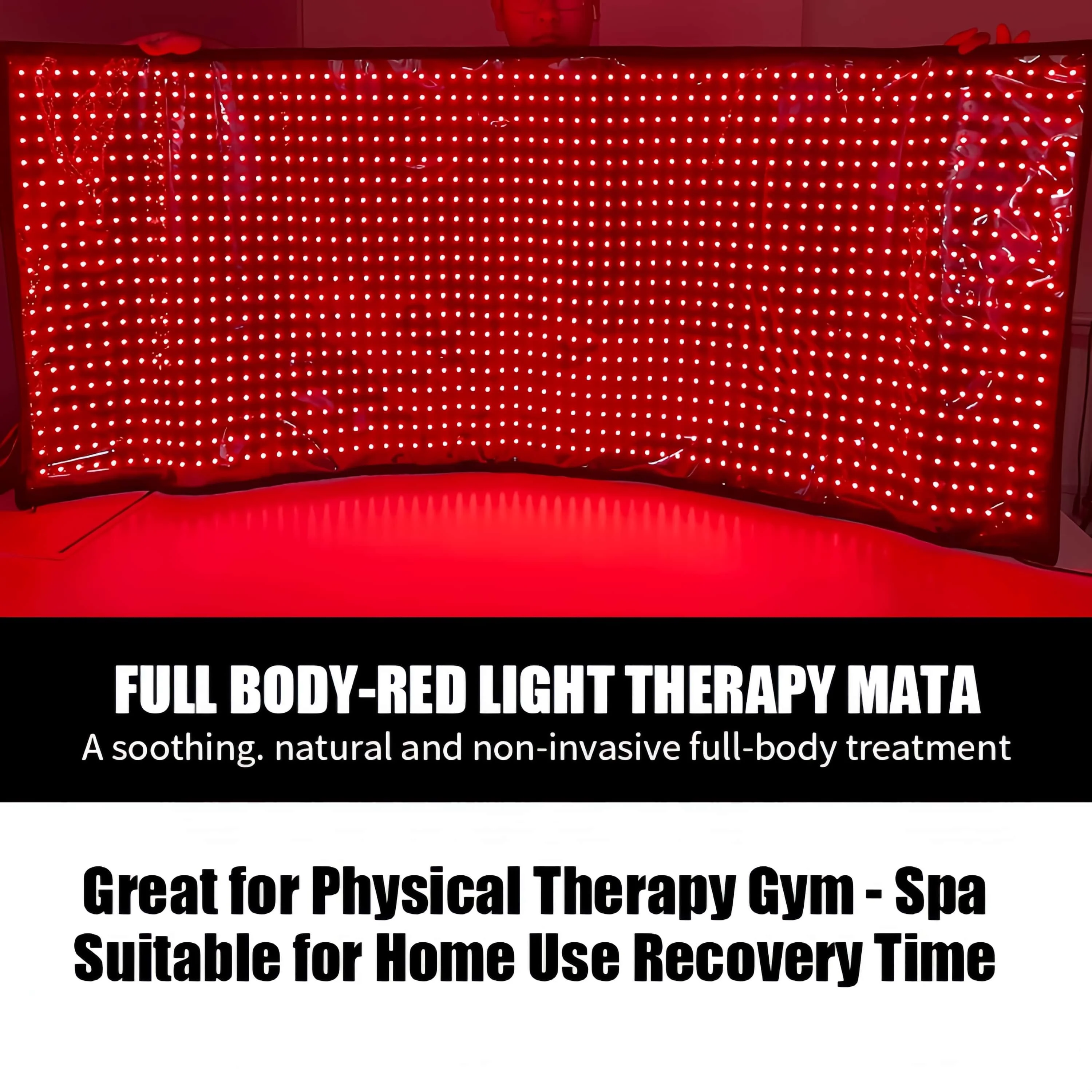 AZURE Rilassamento muscolare di grandi dimensioni 160 cm 180 cm Tappetino per terapia completa del corpo Doppio chip 660 850 nm Materasso per terapia della luce rossa