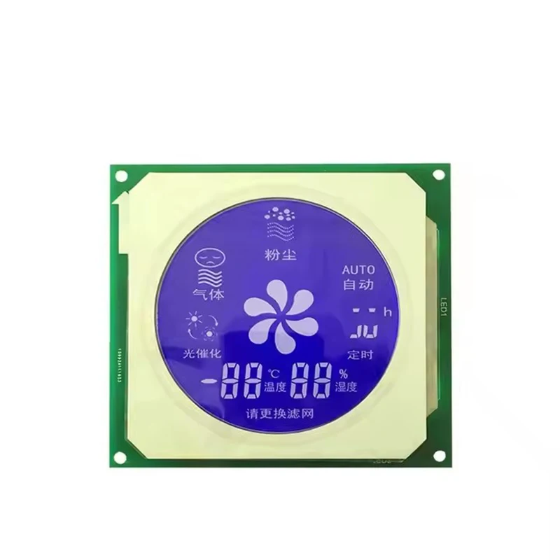 Pantalla de reloj de tubo digital LCD de 7 segmentos tipo TN, 4 bits, 8 palabras, código roto, pantalla LCD EDC190