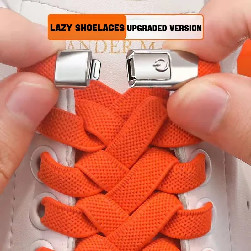 Lacets artificiel astiques sans Attaches pour Chaussures, Baskets, Bottes, pour Enfants et Adultes, 1 Paire, Nouvelle Collection