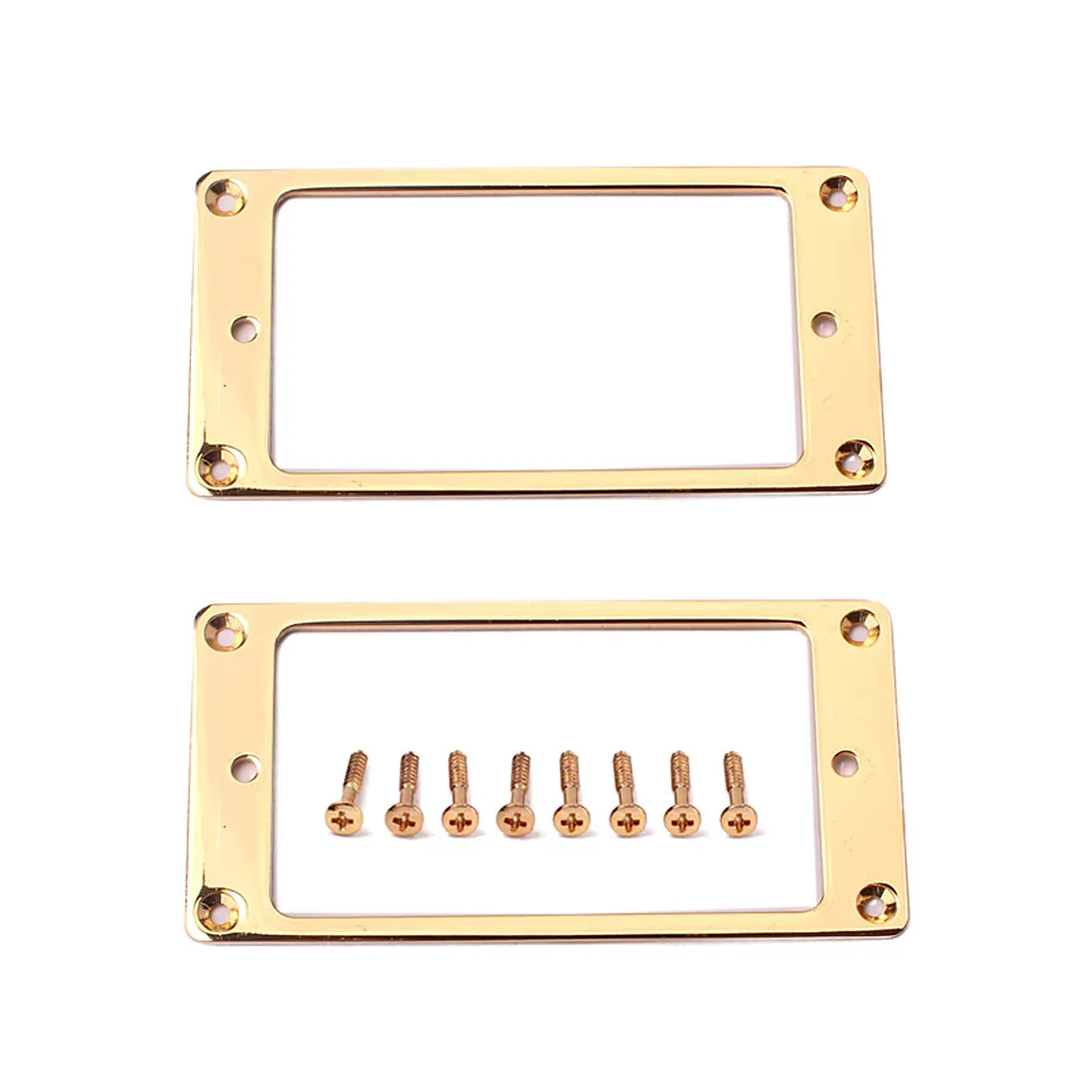 LP Style Humbucker Pickup Mounting Frame Flat Metal Pickup Ring Gold Silver Black Optional Electric Guitar