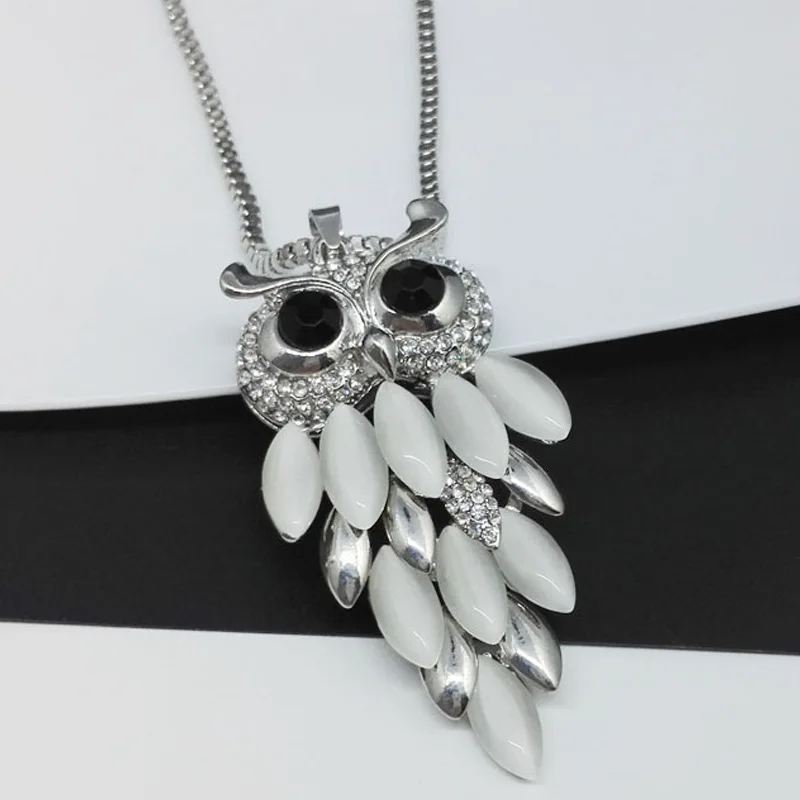 New Fashion Owl pendant Long Necklace  Chains Fashion Necklaces & Pendants women Party & birthday Gift Jewelry N1084