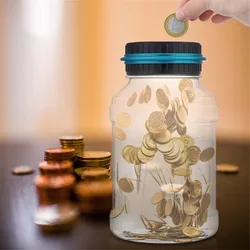 Electronic Piggy Bank Counter Coin Digital LCD Counting Coin Money Saving Box Jar Coins Storage Box For USD EURO Money Gifts
