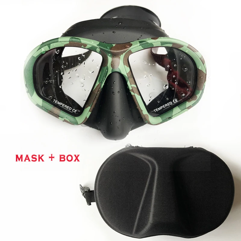 성인용 다이빙 마스크 박스 포함 / 전문가용 스쿠버 마스크 스피어피싱 및 프리다이빙용