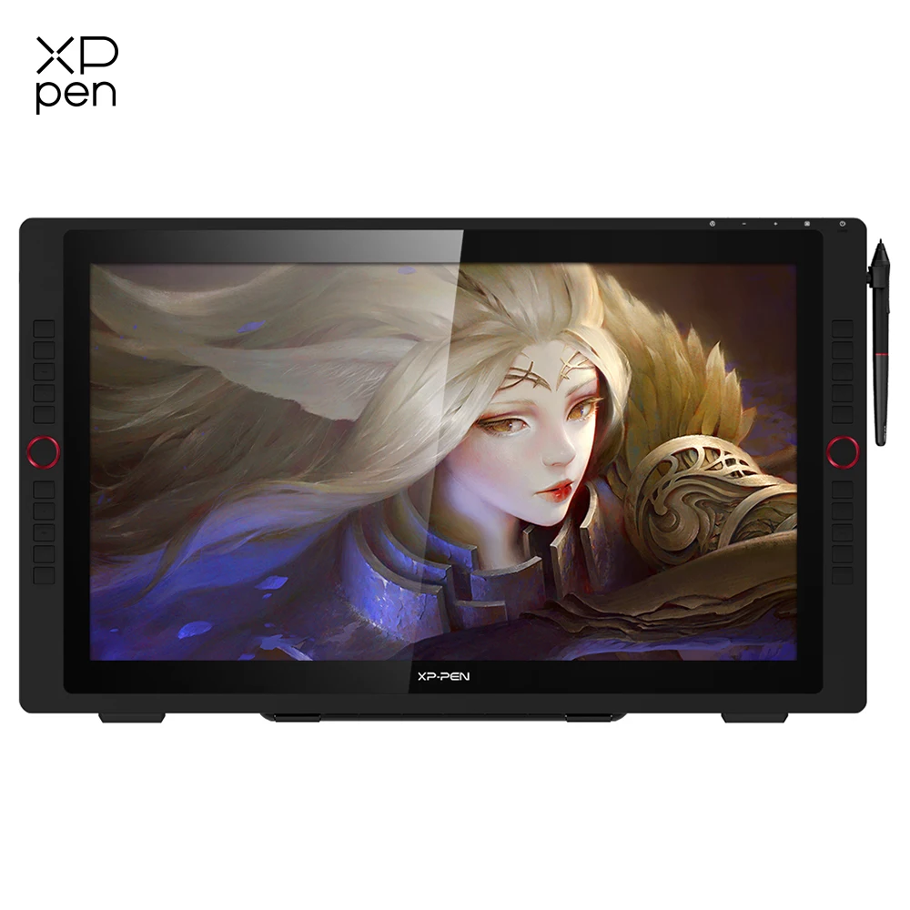 XPPen Artist 24 Pro 23,8-calowy tablet graficzny 2K QHD z wyświetlaczem i piórem, monitor do rysowania, 20 klawiszy ekspresowych, obsługa 60 stopni nachylenia, kompatybilny z Windows i Mac