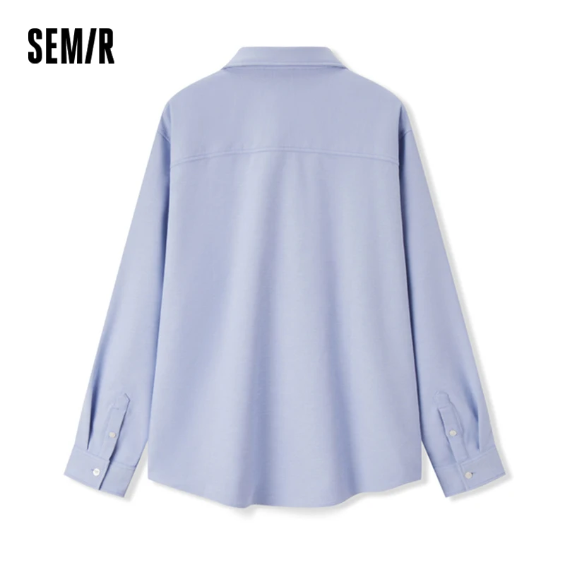 Semir Long Sleeve Shirt Men 2024 Winter New Classic Solid Color Shirt Simple Versatile Commuter Style Long Sleeve Shirt