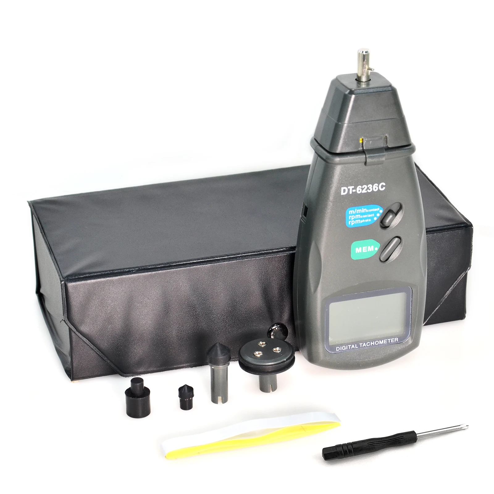 Imagem -06 - Tacômetro Digital com Sensor Fotográfico a Laser sem Contato Rpm Gauge Marker com Baterias Incluídas 25 a 99.999 Rpm