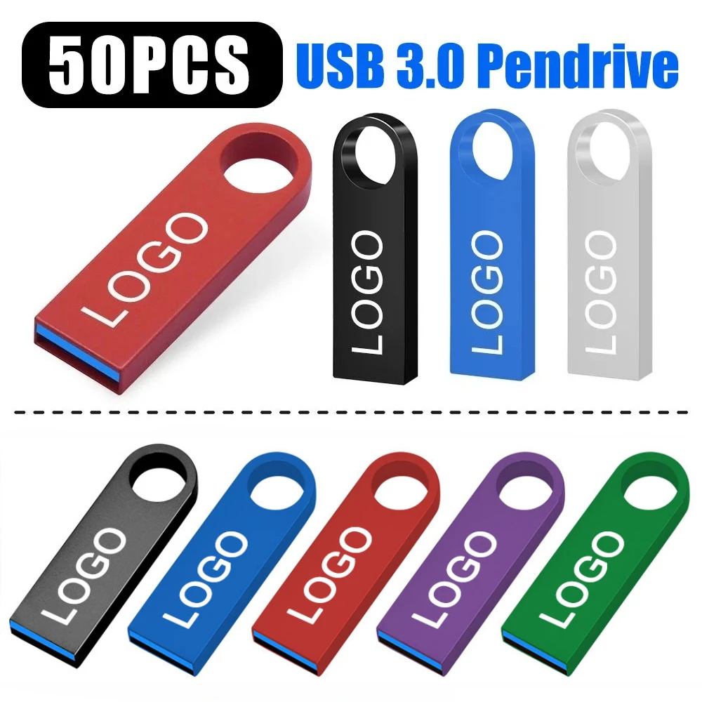 

50 шт., горячая распродажа, металлический USB-накопитель USB 3.0, 128 ГБ, креативный флэш-накопитель, 8 ГБ, 16 ГБ, 32 ГБ, 64 ГБ, высокоскоростной флэш-накопитель U Stick 3,0