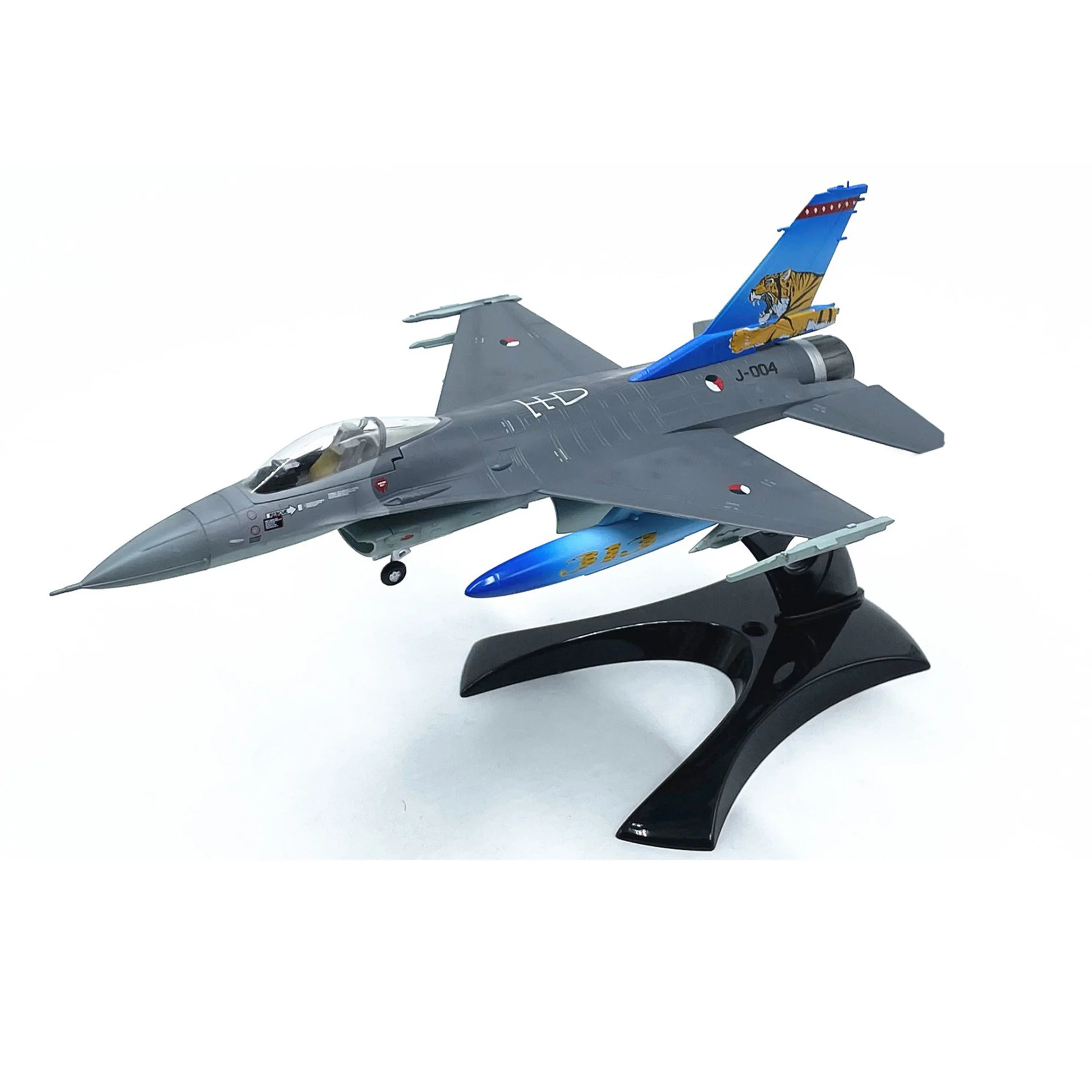 spot-37126-1-72-avion-de-chasse-f-16a-de-l'armee-de-l'air-neerlandaise-j-004-tiger-meet-modele-fini-et-statique-destocke