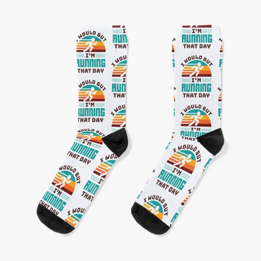 

I Would But I'm Running That Day Funny Runner Socks Thermal Socks Man Winter Cool Socks