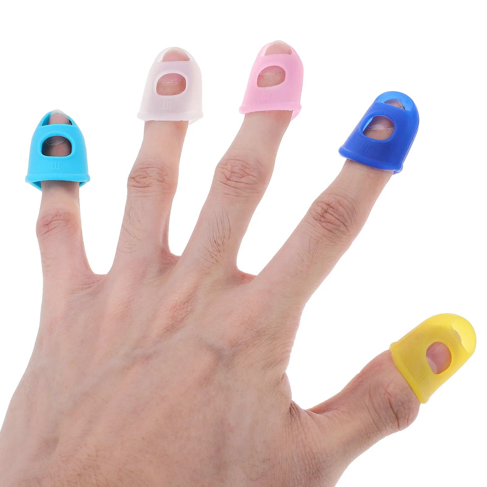 

40 pcs Silicone Finger Covers Adjustable Nonslip Dimpled Design For Counting Money Wear-Resistant Flexible Protective Caps