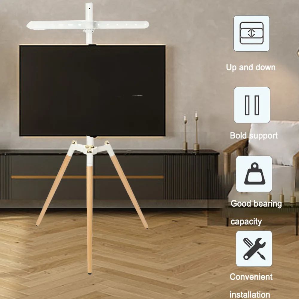 Art TV-Ständer für 32-65-Zoll-Bildschirme, Office Meet, Home Movie, bodenstehender, zusammengebauter TV-Ständer mit Doppeltrennwänden, 600 x 400 mm – Detail 2