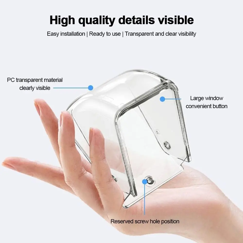 Plastic Ring Doorbell Cover Waterproof Transparent Wireless Doorbell Cover Multipurpose Rainproof Case Outdoor Doorbell Box
