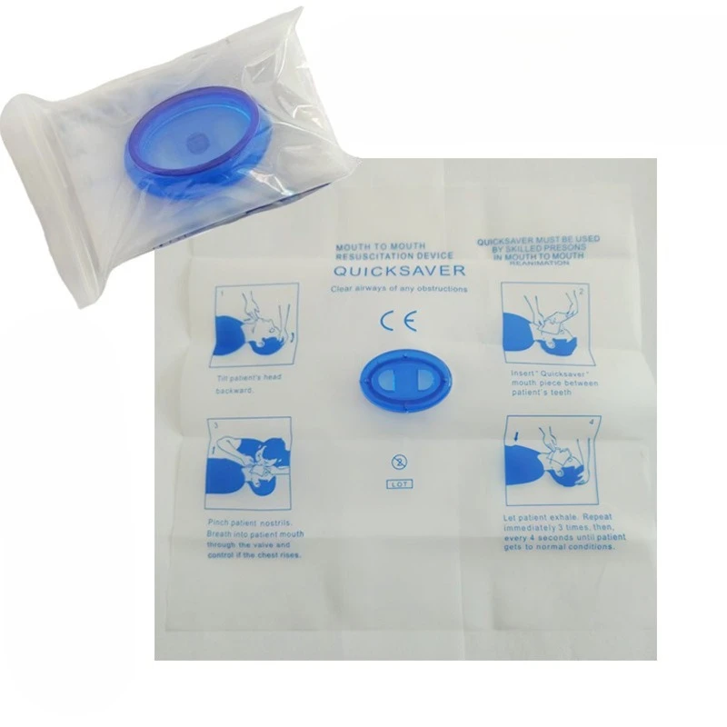 

1pc Disposable First Aid Breathing Respirator Mouth to Mouth CPR Face Shield Artificial Respiration Breathing Mask Emergency