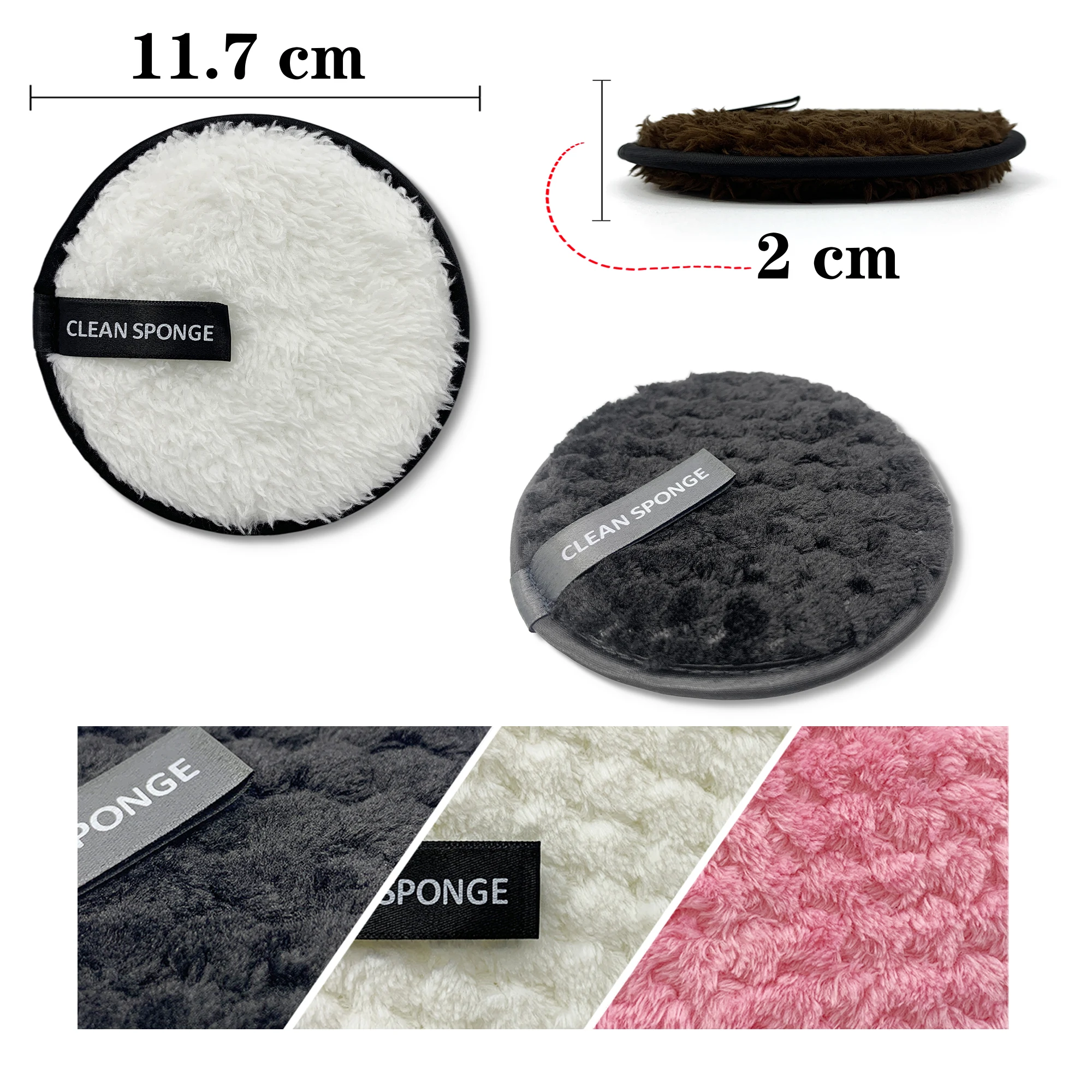 洗える綿のメイク落としパッド,再利用可能なフェイスタオル,スキンケア,化粧品