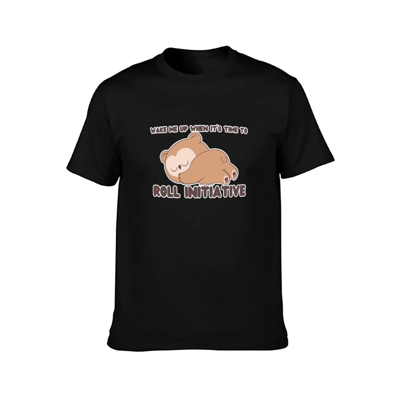Wake me up when it's time to roll initiative (Owlbear // Gaming Dice // D20 ) Men T Shirt t shirt custom print