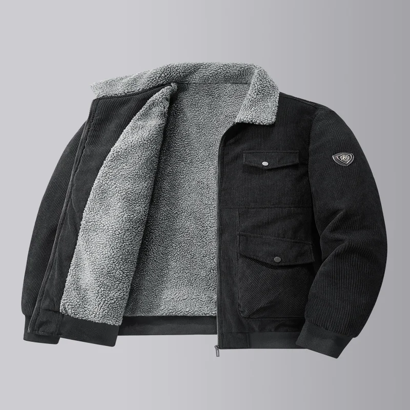 

Youth Fashionable and Handsome Winter Outdoor Thick Warm Corduroy Casual Jacket Comfortable Fashionable Trend Versatile Jacket