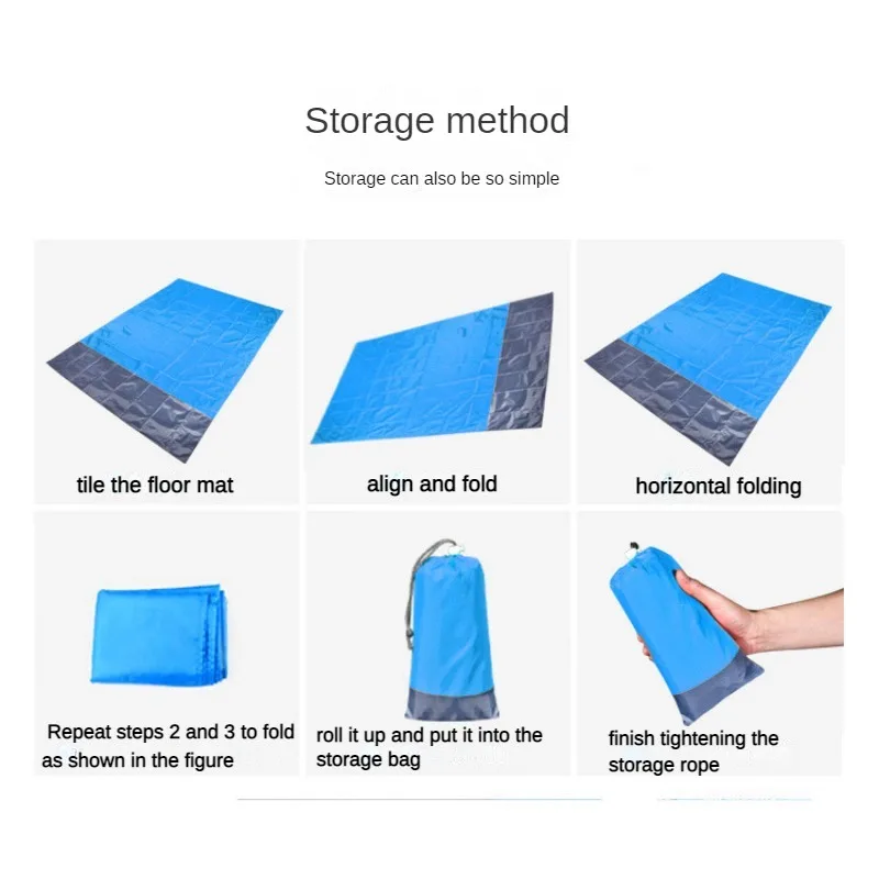 Extra Large Sandproof Outdoor Beach Mat Tear-resistant Polyester Portable Storage Picnic Camping Blanket Suitable for 1-4 People image 5
