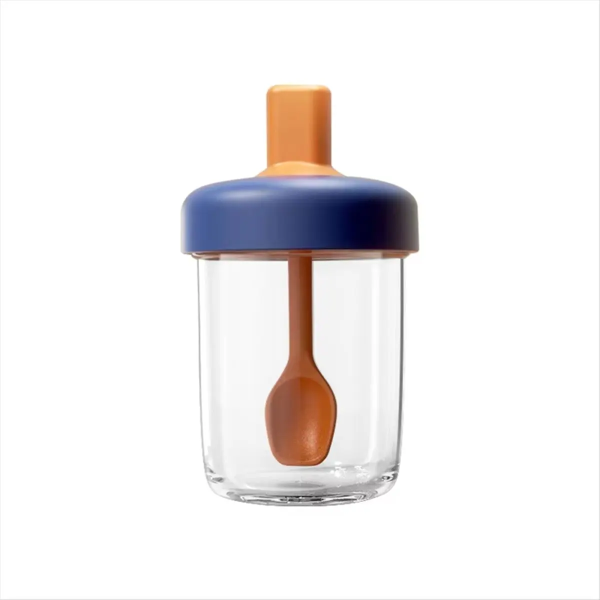 A24I 400ml Glass Oat Cup with Double Seal, Built-in Silicone Handle, Cover & Spoon,Ideal for Breakfast Milkshakes & Cereal