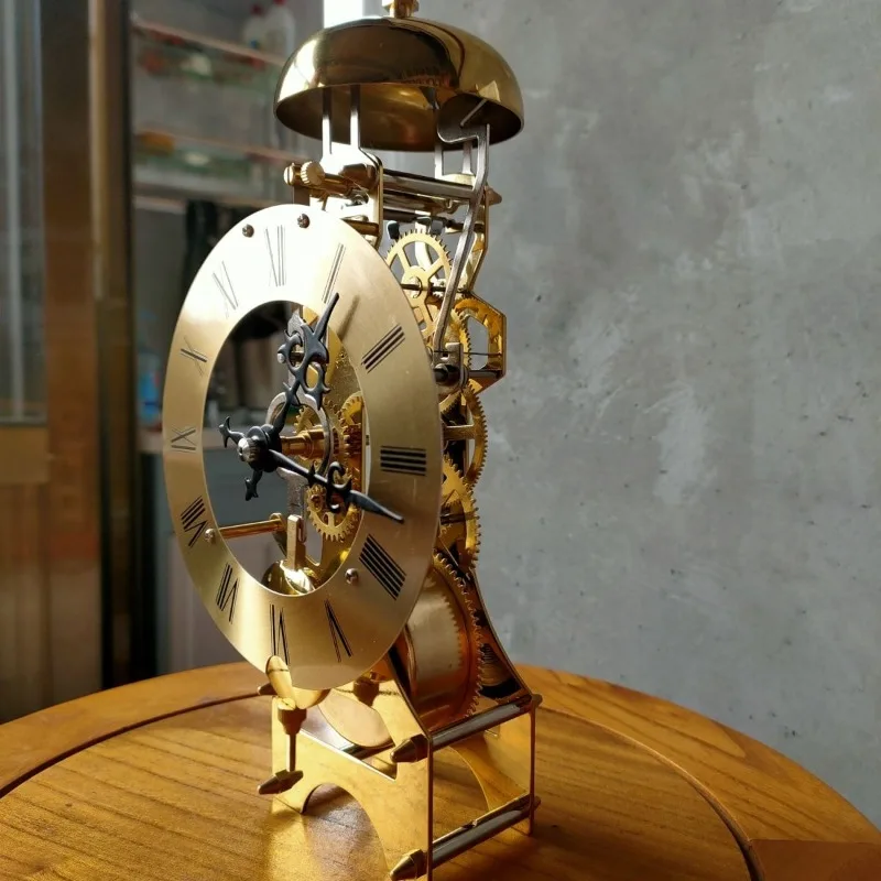 Mechanical Table Clock Retro Desk Watch Decorative Luxury Tabletop Clocks Aesthetic Indoor Silent Desktop Watches Home Decor