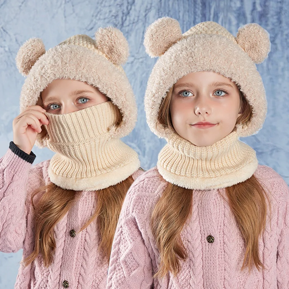 

Новые шапки из акриловых волокна, комплект шарфов, ветрозащитная плюшевая шапка-бини, мягкая защита ушей, защитная шапка для ушей, осень-зима