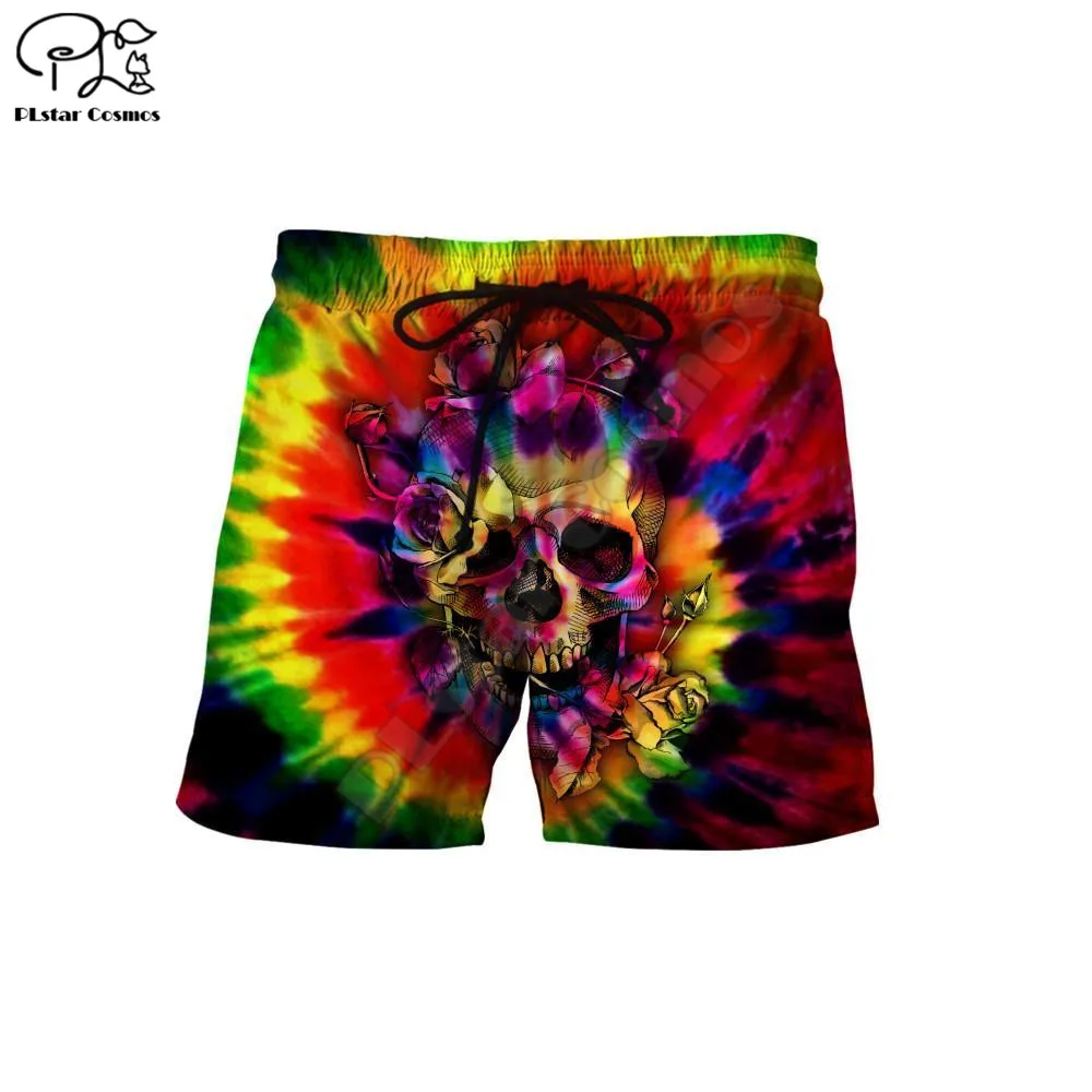 PLstar Cosmos Story Of Hippie Beach Shorts 3D Printed Summer Casual Men Shorts Loose Quick Drying shorts