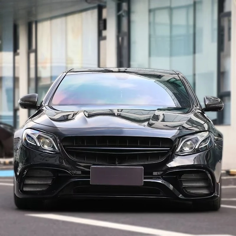 For 2017-2020 E Class W213 Normal Upgrade Wide E63 A-MG Bodykit Bumper Grille Diffuser Exhaust Tip Hood Fender Side Skirt 3