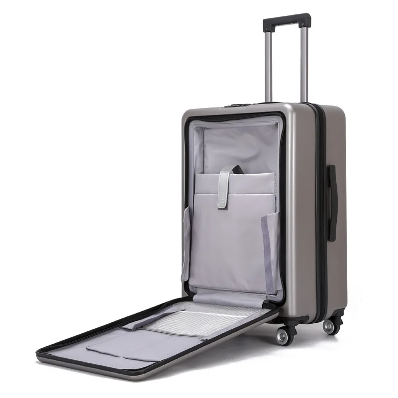 18\'\'Cabin travel suitcase on wheels with laptop bag Creative rolling luggage Men Creative trolley suitcase 20/24 inch big case