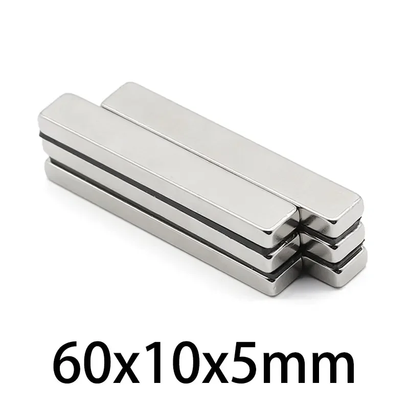 60x10x5mm Strong Sheet Rare Earth Magnet Block Magnets For Fridge, DIY, Building, Scientific, Craft, Education 60*10*5