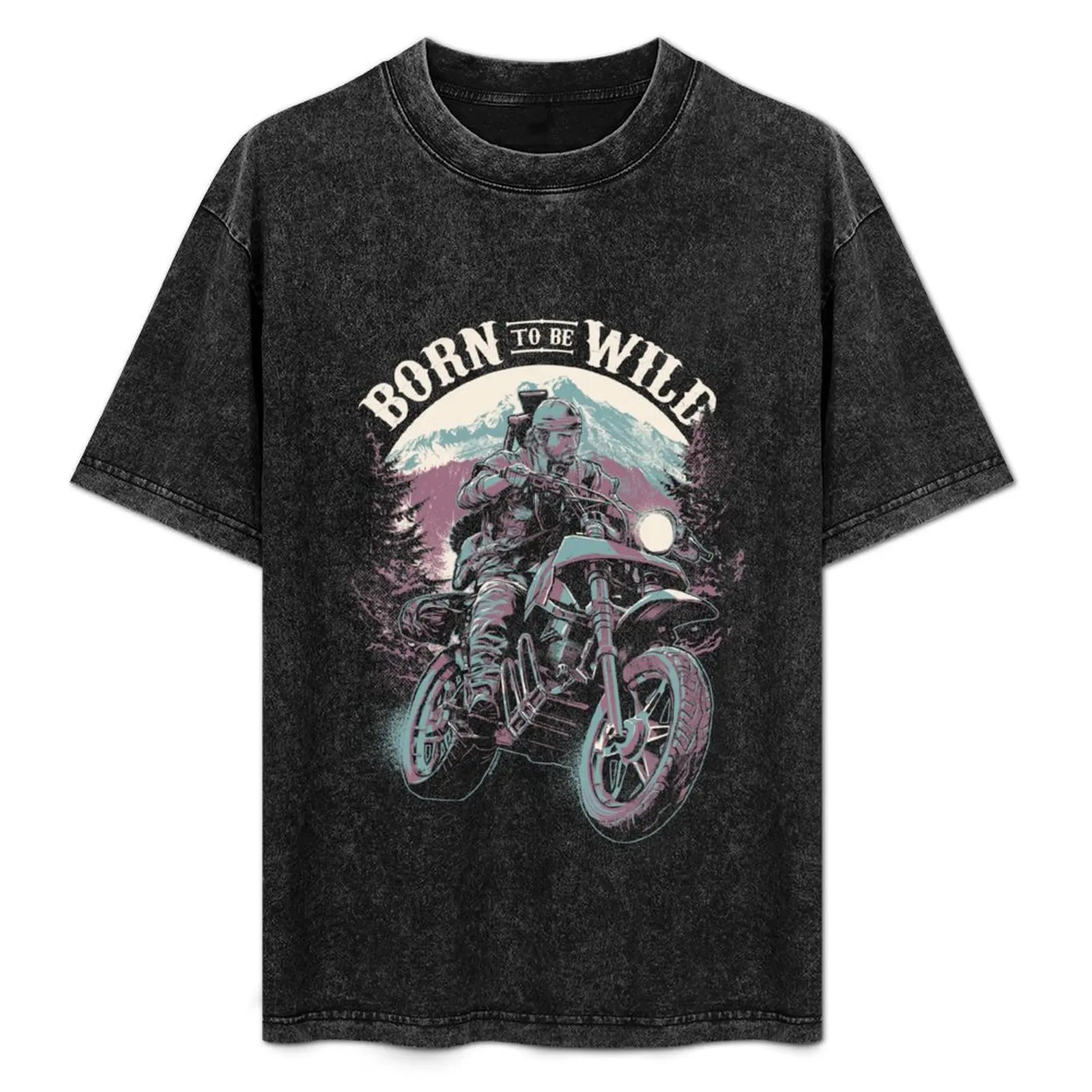 Born To Be Wild T-Shirt Large Size Casual Tee Shirt