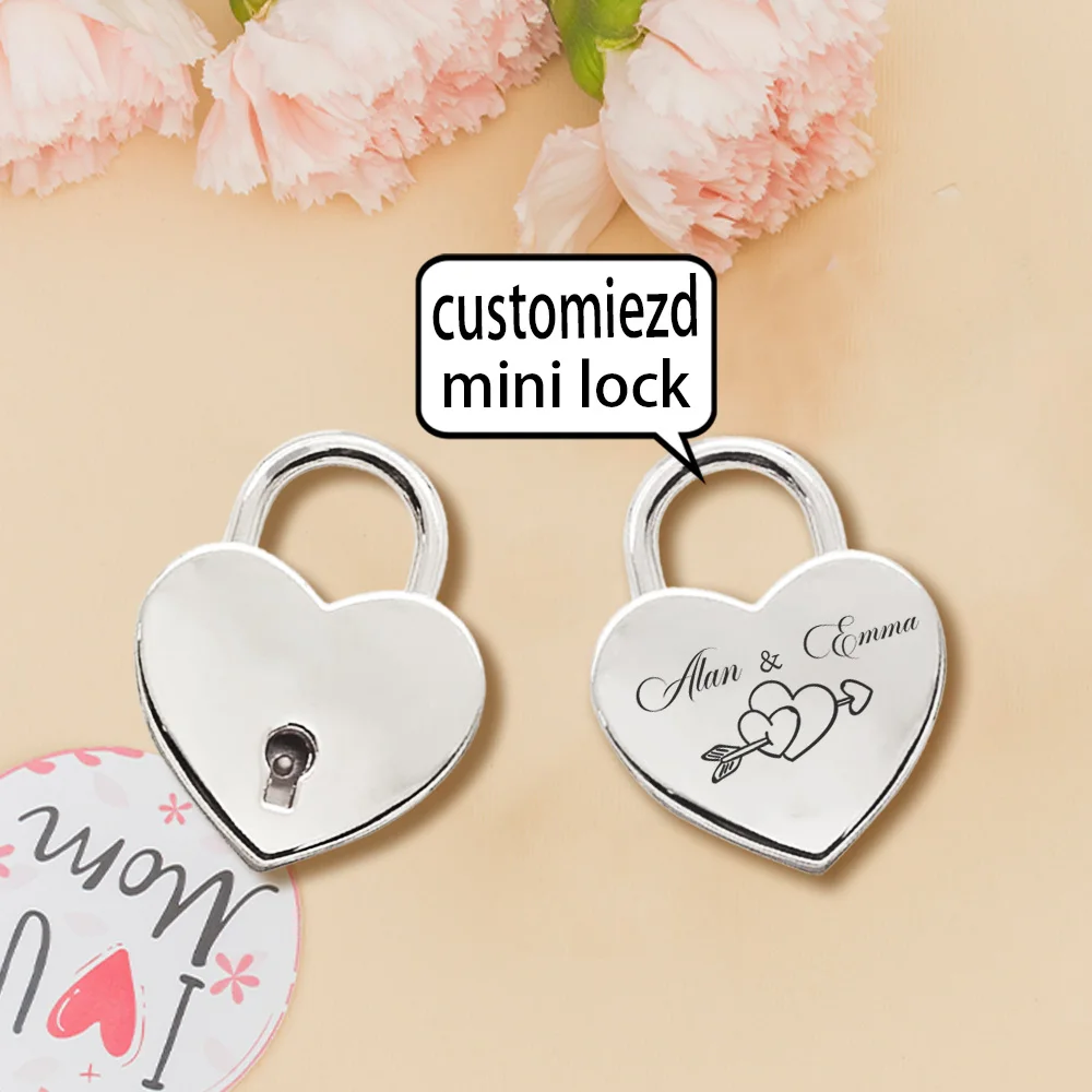1PC COOL Arrow through the heart Engrave Padlock Custom Name Engrave Padlock Love Padlock Wedding Keyed Padlocks