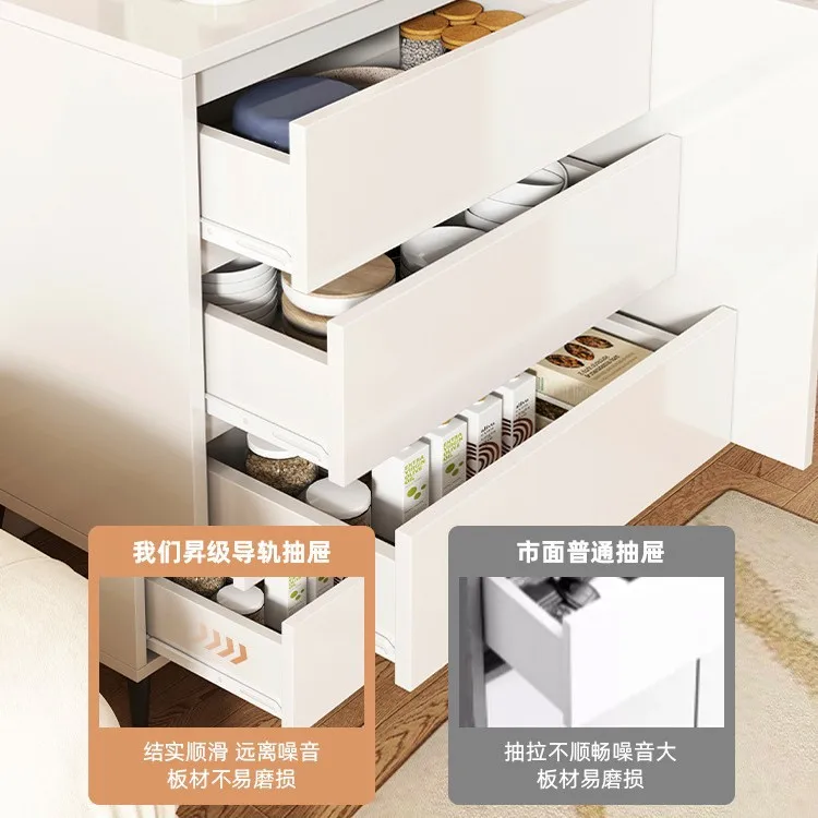 Kommode, Kommode für das Wohnzimmer, cremefarbener Windschrank, Aufbewahrungsschrank für Mädchen, Aufbewahrungsschrank mit großem Fassungsvermögen