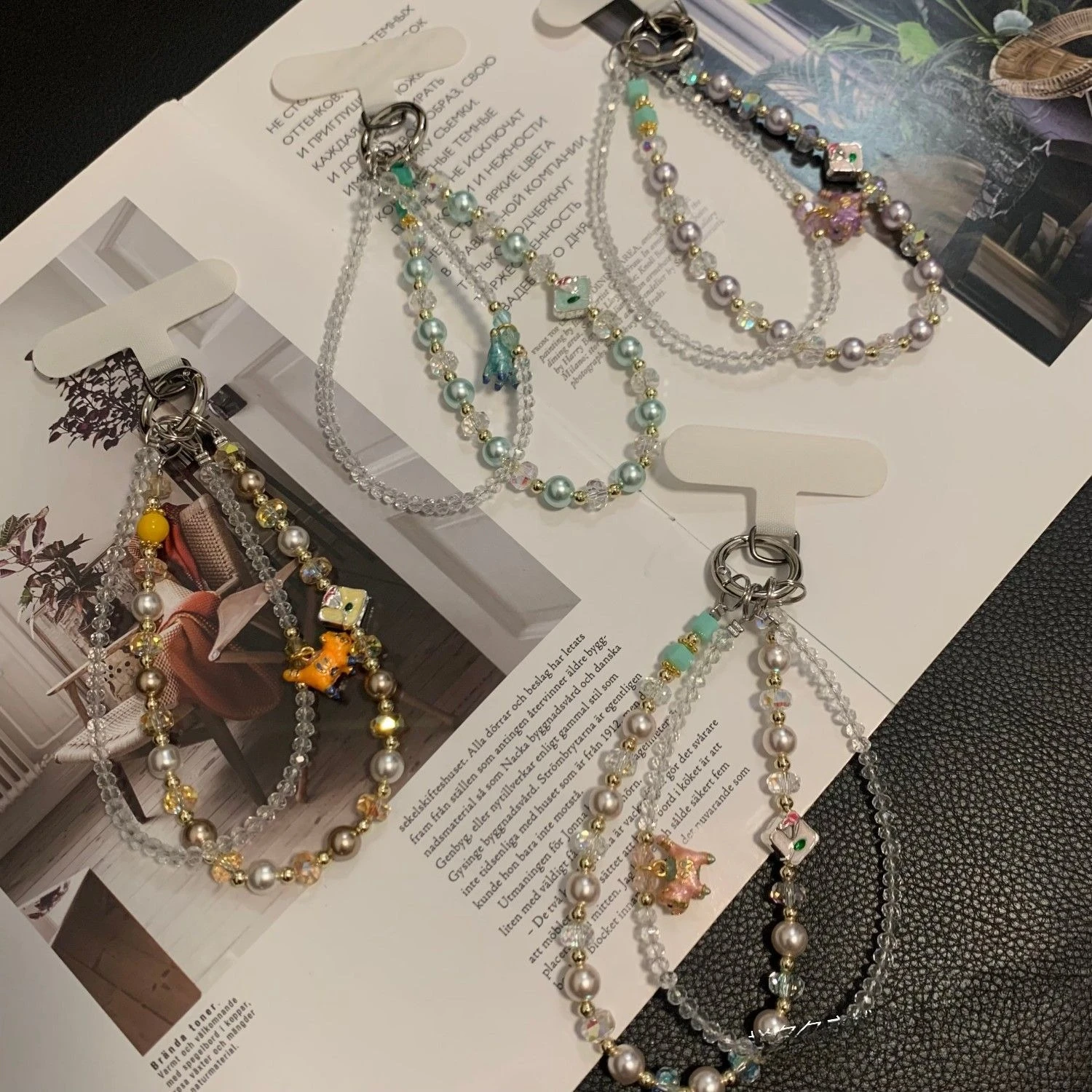 

Усовершенствованная роскошная цепочка для телефона с кристаллами, жемчужный тюльпан, ремешок на запястье, подвеска-цепочка, брелок для ключей, сумка, подвеска, универсальная и устойчивая к потерям