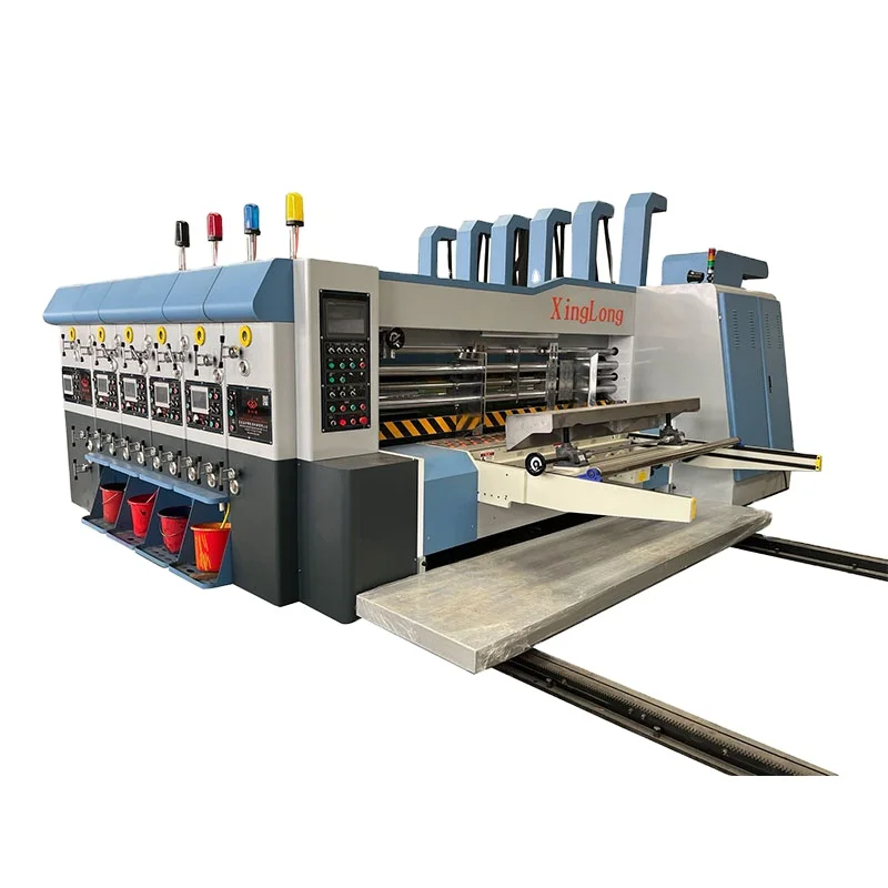 Impressora flexográfica automática econômica de 1-4 cores, máquina de corte nova para caixa de papelão, fabricação de embalagens de desenhos animados