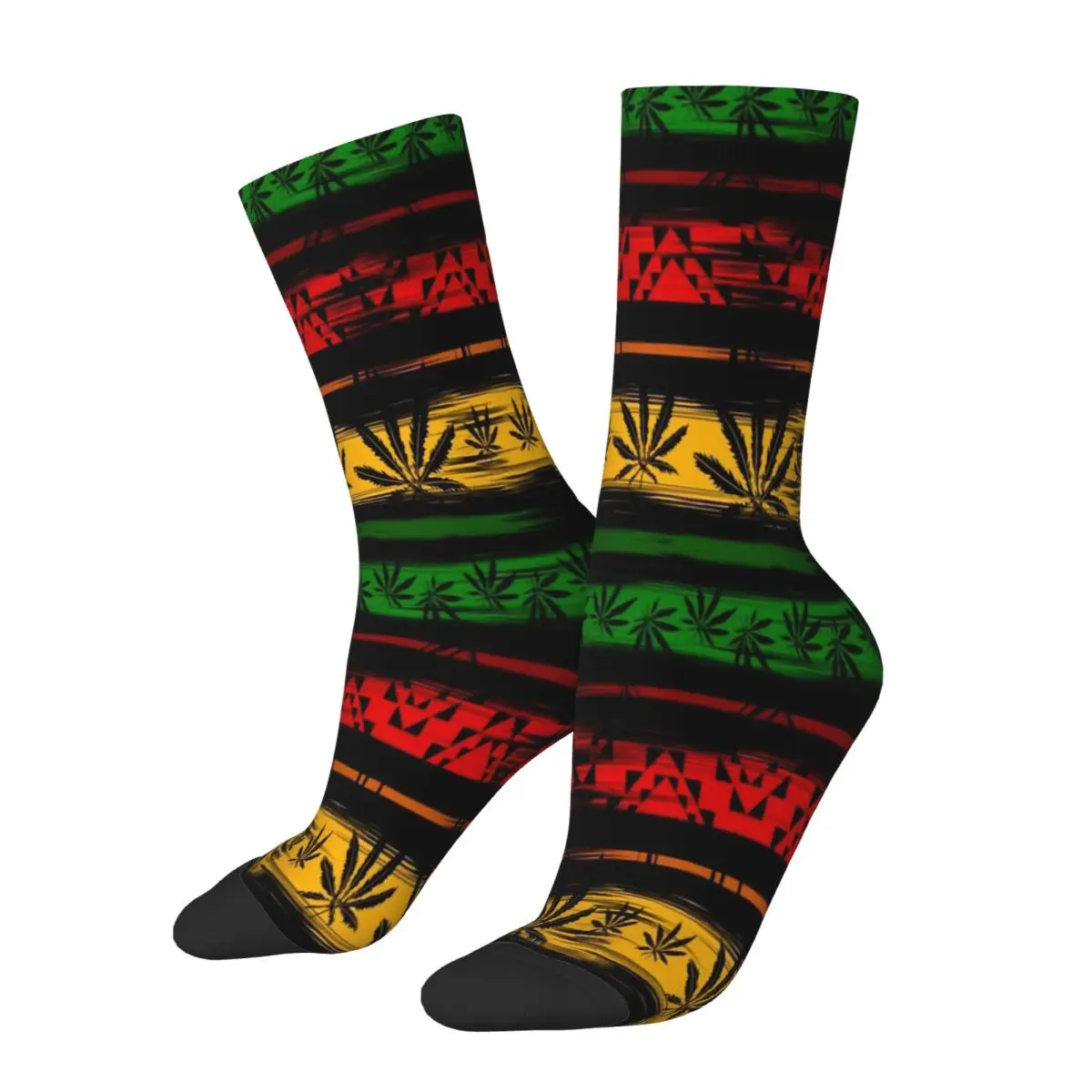 Mabstract Seamless Pattern Marijuana Cannabis Weed Leaf Socks Male Mens Women Winter Stockings Hip Hop