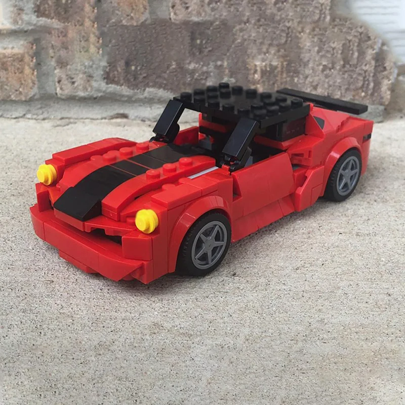 City Car Model MOC Building Bricks High-Performance Sports Car Modular Technology Children Holiday Gifts Assemble Toys Suit