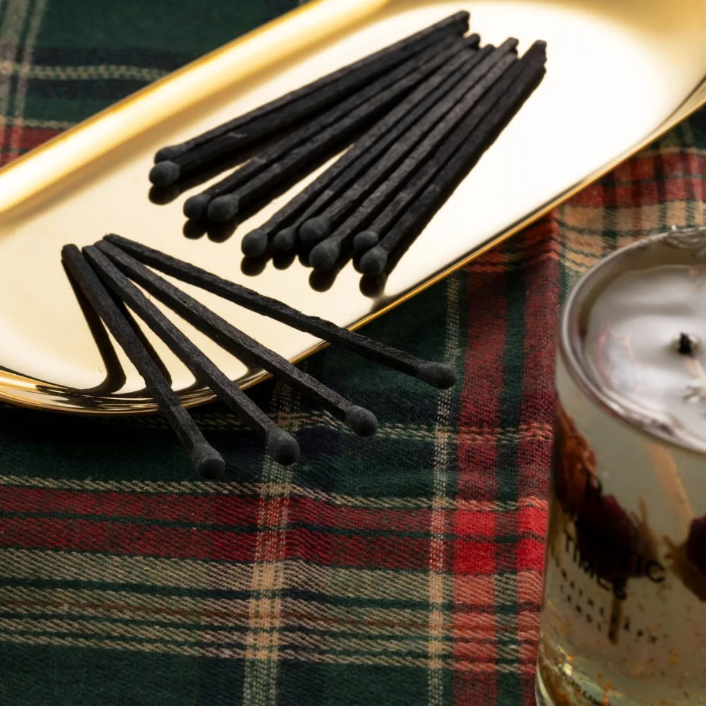 10cm/3.9inch Long Match For Scented Candle 320pcs/pack ALL Black Matchstick Special Art Cigar Ignition DIY Colorful Match