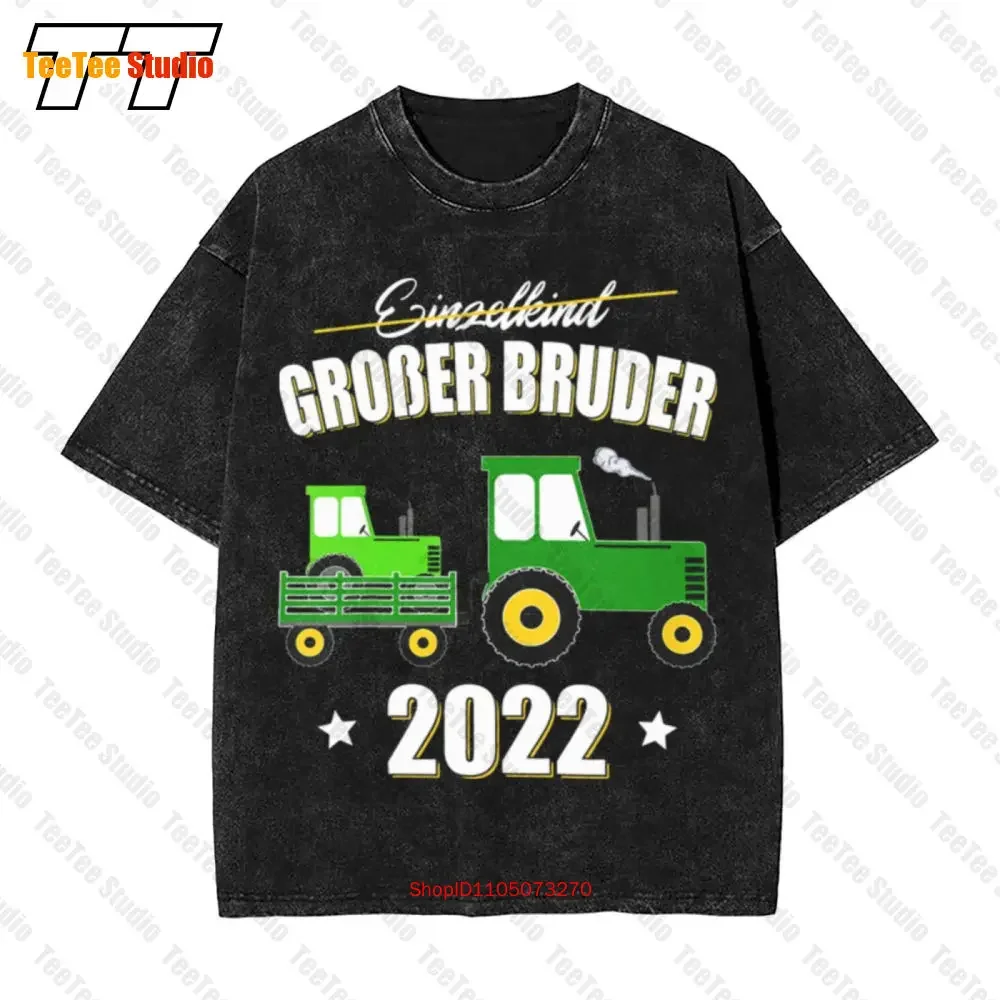 Children'S Big Brother 2022 Boys Tractor Siblings Son Vintage Oversized T-Shirt BLJG