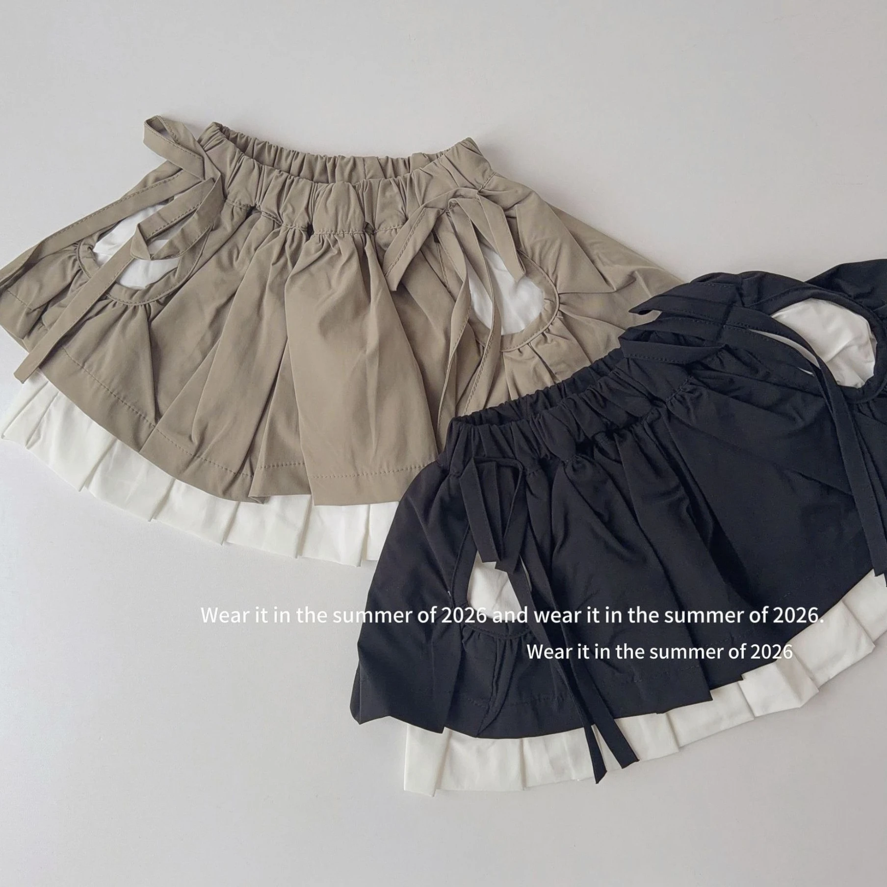 

Girls Skirt 2026 Spring and Summer New Children's Clothing Korean Style Baby Girl Fashion Work Wear Design Sense Hollow Skirt