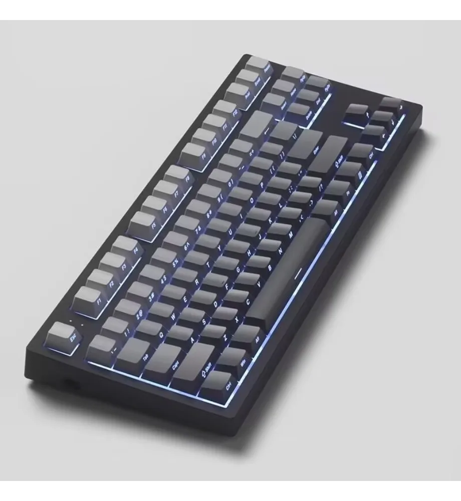 Keycap polar day keycap gradual change side engraved luminous 133 small full set of PBT two-color injection molding original