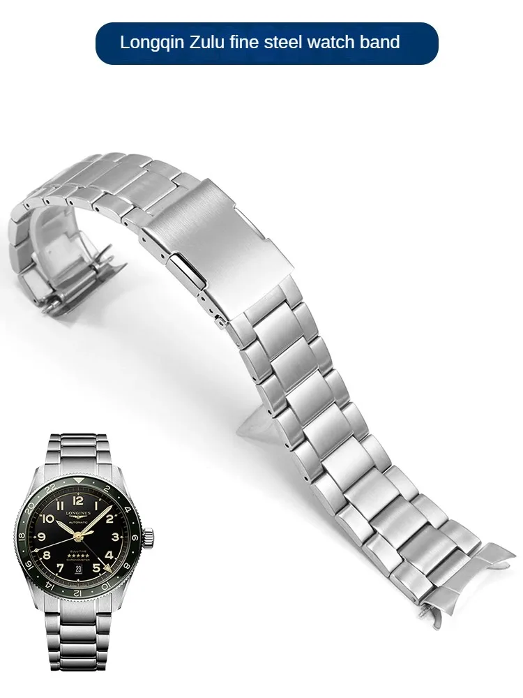 

Adapting L-ongines Pioneer Zulu Watch with Steel Belt L3.812 Five-star General Arc Fine Steel Bracelet 22mm