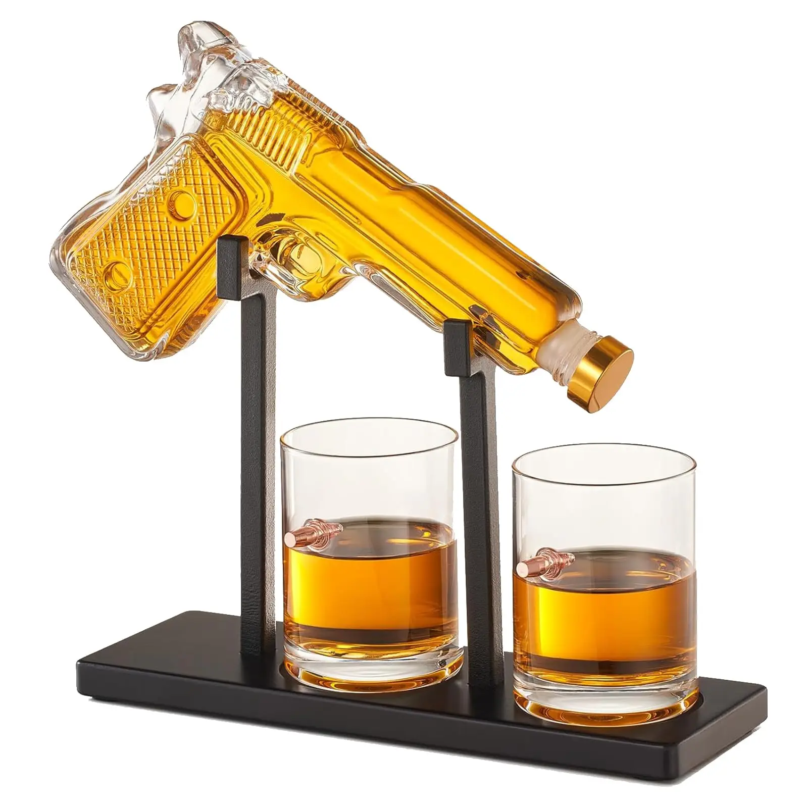 Gun Whiskey Decanter Sets With 2 Bullet Glasses Personalized Liquor Dispenser Liquor Scotch Bourbon Vodka Best Gifts for Dad