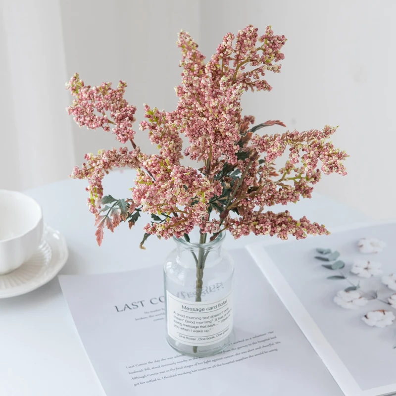 Künstliche Blumen, künstlicher Schaumstoff, Gypsophila-Pompon-Vasen für Heimdekoration, Weihnachtsgirlande, Hochzeit, Brautaccessoires, Ausverkauf – Detail 2