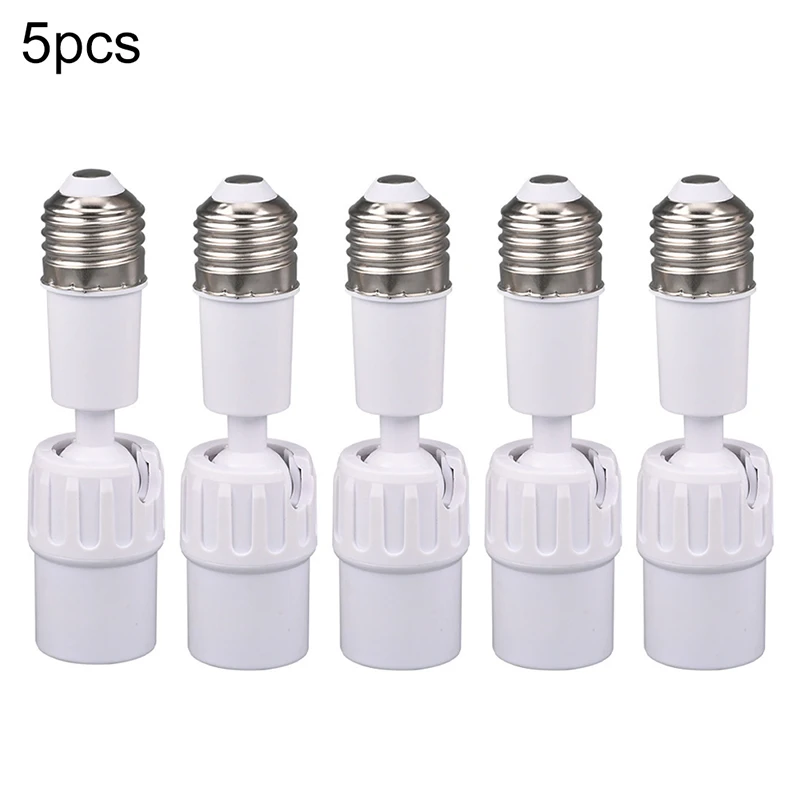 E27 Lengthened Lamp Base 180 Degree Rotation Tube LED Light Bulb Extension Lamp Holder Head Conversion Socket