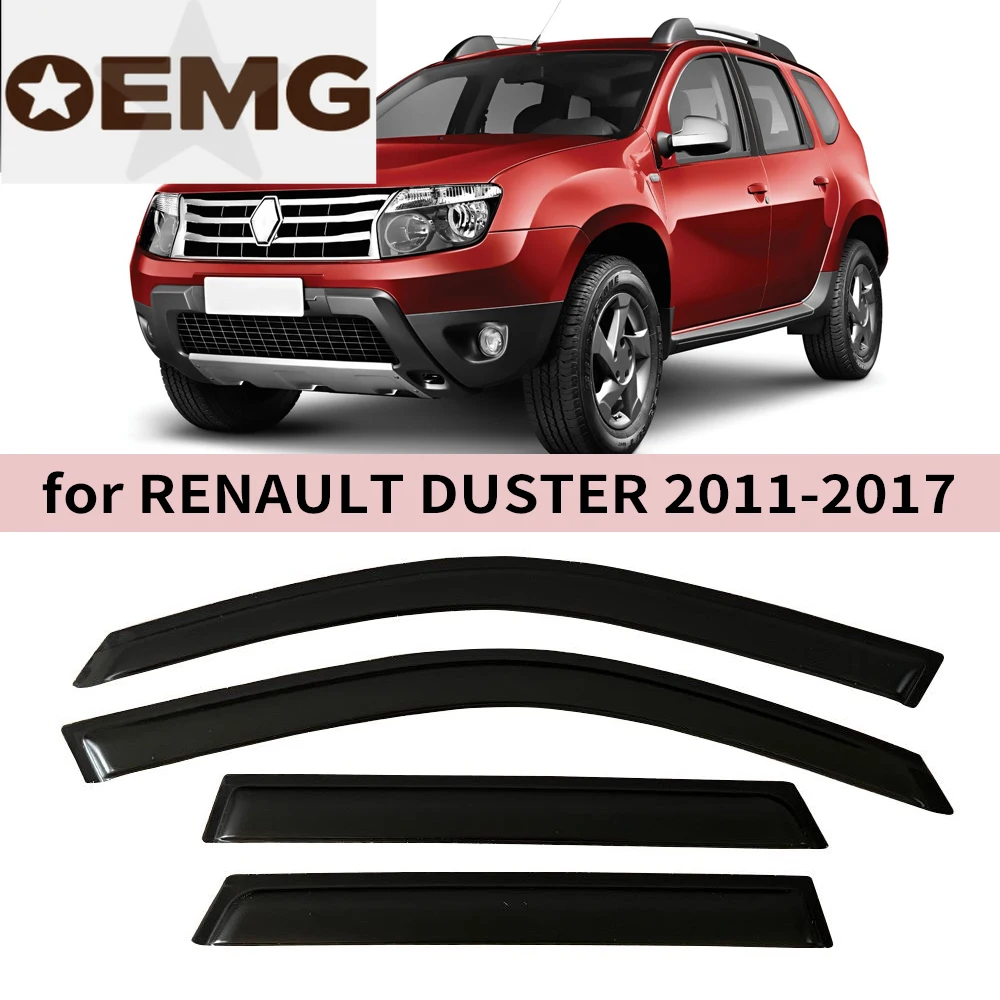 Visera de ventana para RENAULT DUSTER 2011 2012 2013 2014 2015 2016 2017 deflectores de viento protectores de lluvia visera de puerta parasol Ventvisor
