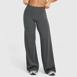 Women High Waist Wide Leg Yoga Pants Loose Flare Leggings Tummy Control Straight Workout Trousers Casual Lounge Pants Fitness