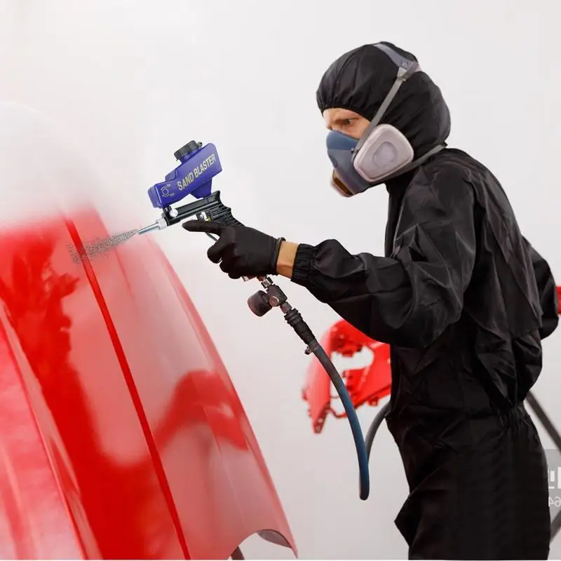 Sandblasting Machine Kit Sand Blasting Kit Handheld Sandblasting Equipment Rust Remover For Metal Paint Restoration Wood