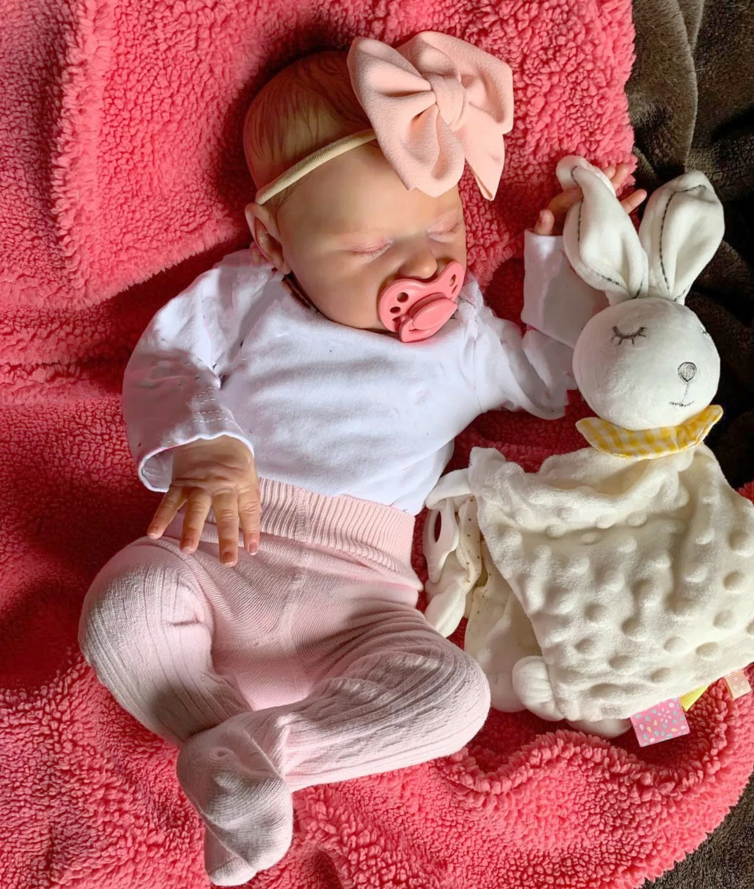 50 CM Soft Silicone Asleep Cute Reborn Baby Doll with 3D Skin With Visible Veins Toy For Girl Cloth Body Kid Art Bebe Collection