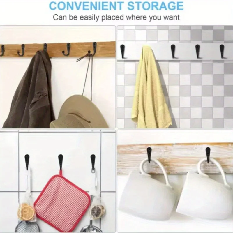 10 teile/los Vintage Wand Montiert Einzelne Zinke Haken Retro Mini Größe Bronze Kleiderbügel für Kleidung Schlüssel Hut Handtuch Robe Badezimmer Haken – Detail 6