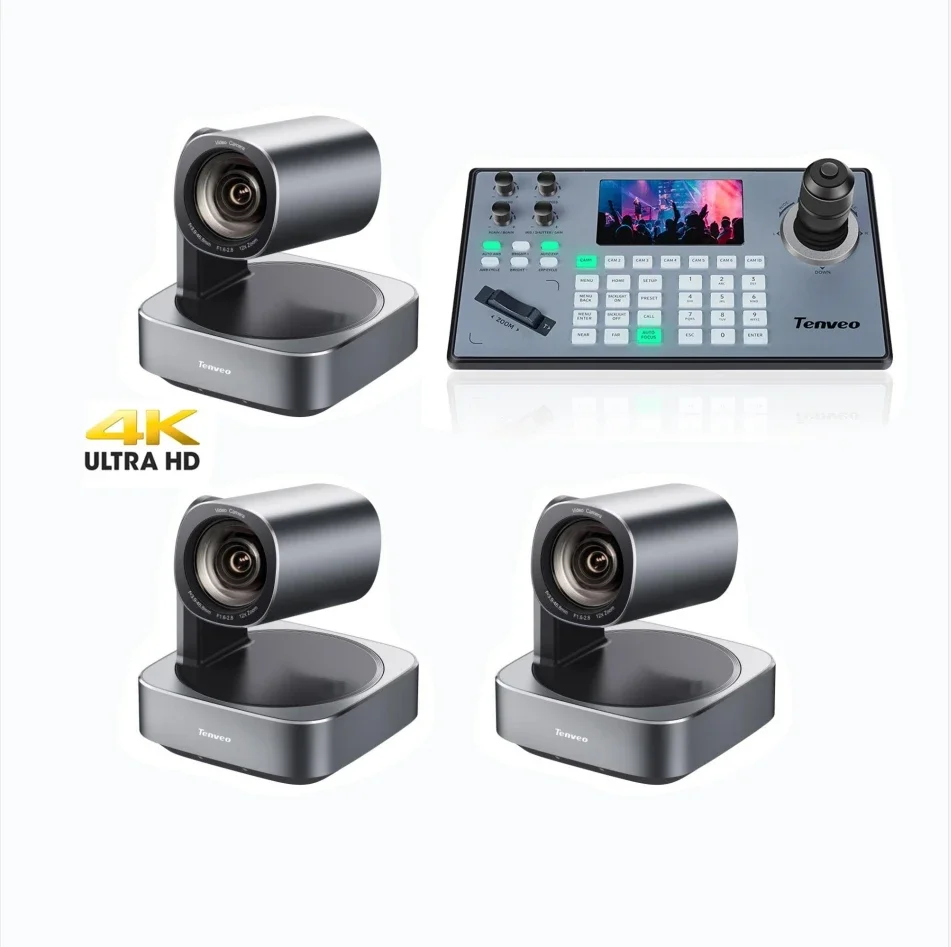 Streaming Bundle Controller And 12x 4K NDI PTZ Video Conference Camera PTZ Joystick Controller