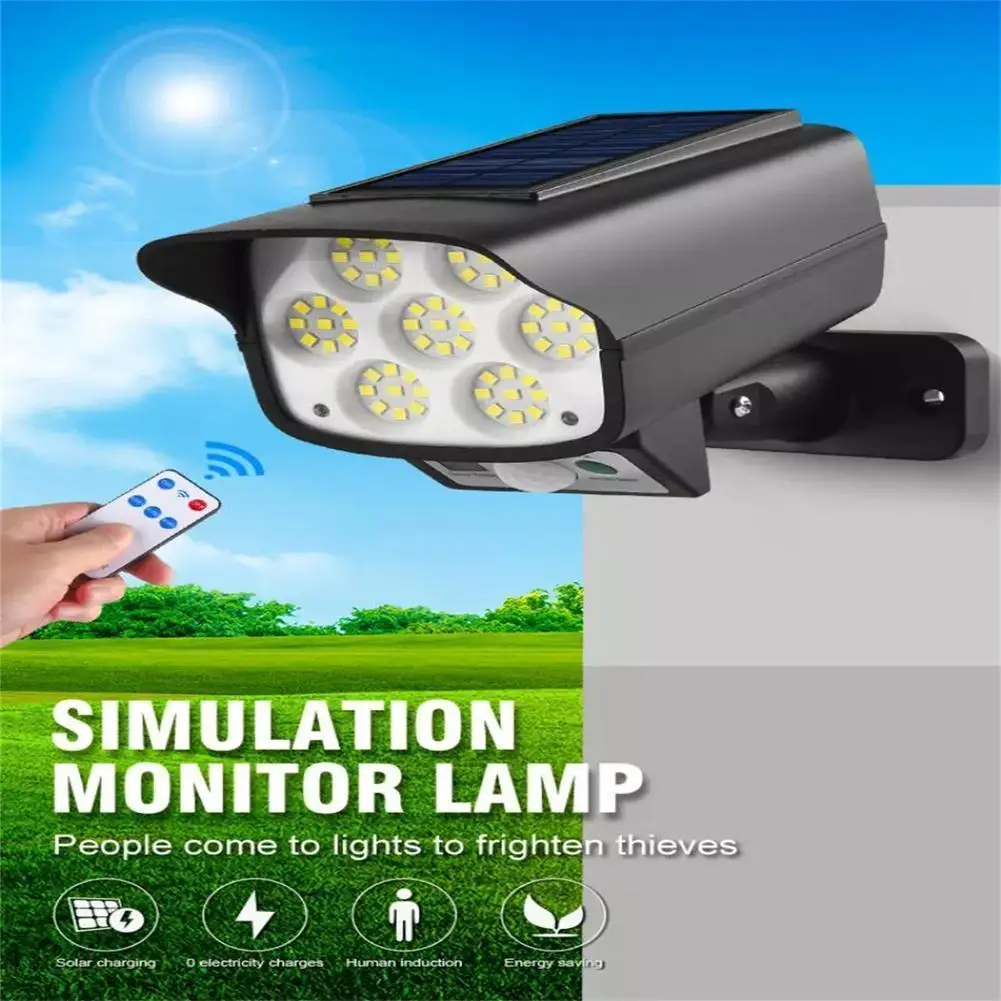 42 LED Solar Light Solar Powered Fake Surveillance Security Camera LED PIR Motion Sensor Detection Light for Outdoor Garden